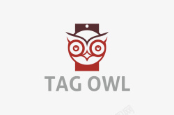 帽子logo深红色的猫头鹰logo矢量图图标高清图片