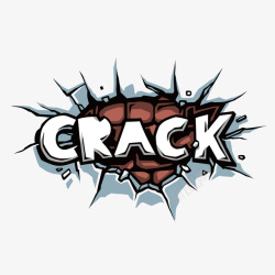噼啪crack矢量图高清图片