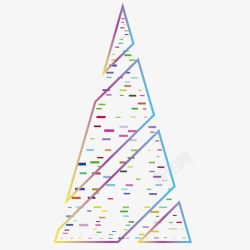 三角创意彩色线条矢量图素材