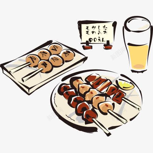 日式食物可爱简笔画漫画png免抠素材_新图网 https://ixintu.com 卡通 可爱 手绘食物 日式食物 漫画 烧烤 简笔画