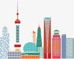 博览会中国建筑中国国际进口博览会海报素材