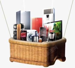 冰箱广告素材电器堆图高清图片