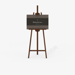 复古高脚餐桌椅高脚棕色复古油画架子高清图片