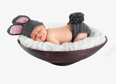 婴儿睡在垫子上png免抠素材_新图网 https://ixintu.com 柔软 舒服 舒适