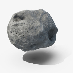 矢量天文科学黑色陨石石头石块高清图片