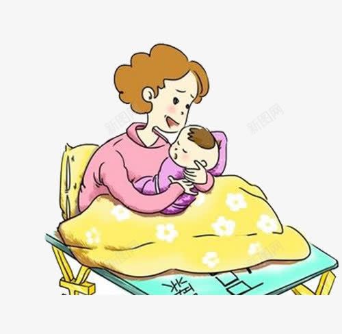 坐月子抱宝宝png免抠素材_新图网 https://ixintu.com 产妇 喂奶 妈妈 妈妈抱宝宝漫画 宝宝 月子