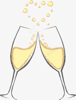 庆祝香槟酒席上的香槟酒杯高清图片