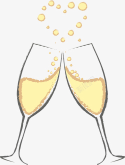 瓶酒庆祝酒席上的香槟酒杯高清图片