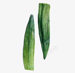 蔬菜豆产品实物秋葵干两个高清图片