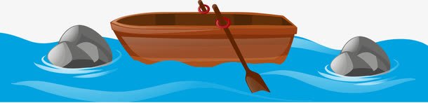 手绘河流上的小木船png免抠素材_新图网 https://ixintu.com 孤舟 小木船 手绘 木船 漂流的小船 舟