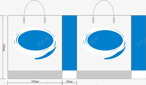 袋子的展开尺寸png免抠素材_新图网 https://ixintu.com 展开图 手提袋 纸袋展开图 袋子尺寸