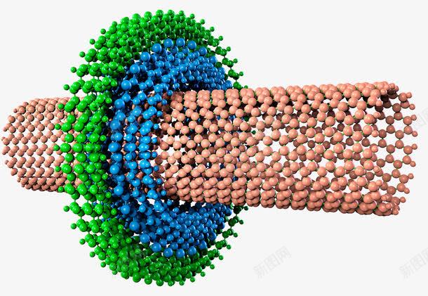 纳米分子结构png免抠素材_新图网 https://ixintu.com 分子结构 新技术 纳米分子 高科技