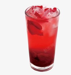 杯装百香果果汁蔓越莓果汁高清图片
