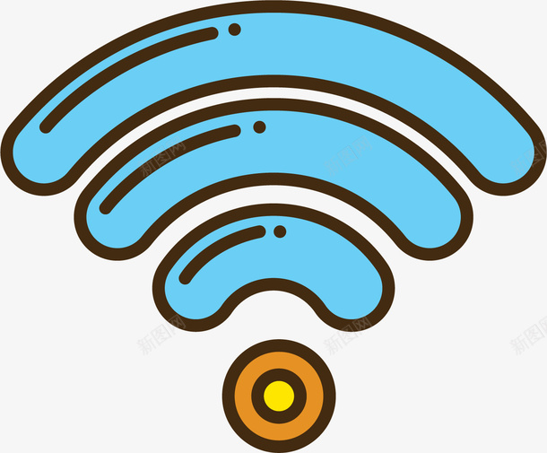 蓝色手绘的WiFi元素png免抠素材_新图网 https://ixintu.com WIFI图案 WiFi 互联网 信号 手绘WiFi 网络 蓝色WiFi
