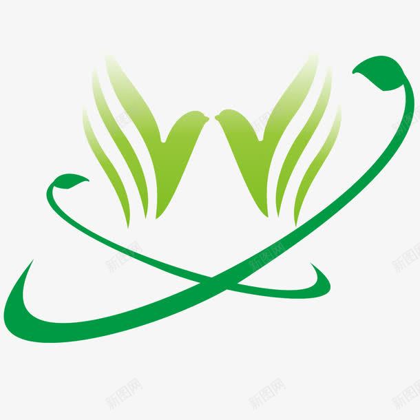 和平鸽绿色简约环保园林logo图标png_新图网 https://ixintu.com 和平鸽 园林logo 环保 简约 绿色