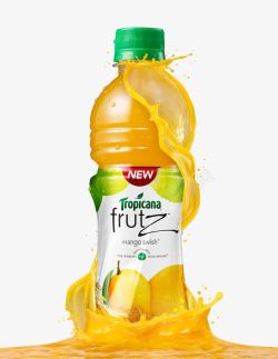 大黄梨一瓶果汁饮料高清图片