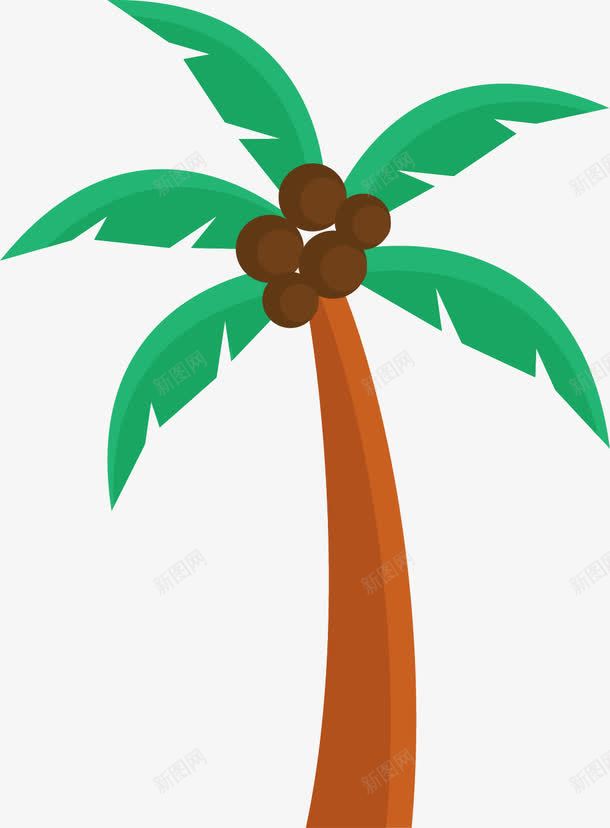 椰子树热带夏威夷png免抠素材_新图网 https://ixintu.com 卡通风格 夏威夷风情 度假 椰子树 热带 热带符号