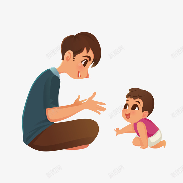 开心手绘玩耍父子png免抠素材_新图网 https://ixintu.com png免抠图 可爱 孩子 宝宝 开心 手绘 父亲 父子 父子对话 玩耍