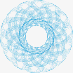 蓝色线条螺旋图素材
