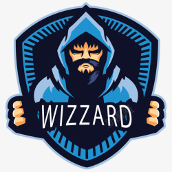 胡子logo蓝衣服体育竞技游戏logo矢量图图标高清图片