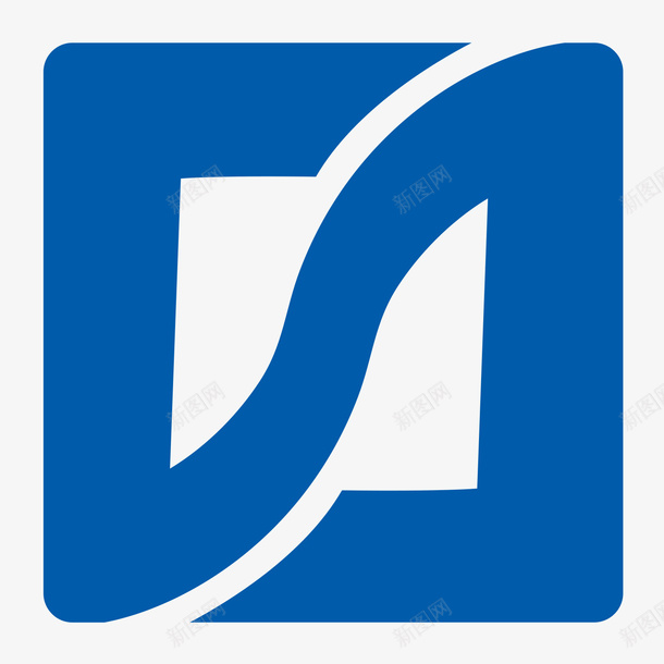 蓝色圆角天津银行logo矢量图图标eps_新图网 https://ixintu.com 圆弧 圆角 弯曲 扁平化 蓝色 财经 金融 银行logo 矢量图