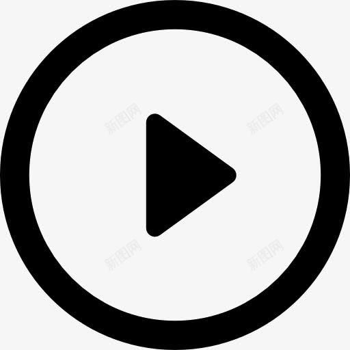 播放按钮图标png_新图网 https://ixintu.com 便签按钮 技术 播放器按钮 视频 视频打码贴纸 音乐