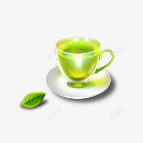 一杯清茶png免抠素材_新图网 https://ixintu.com 杯子 绿色 茶具 茶叶 茶艺 装饰