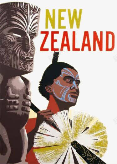新西兰土著人与雕像png免抠素材_新图网 https://ixintu.com 土著人 新西兰 旅游 装饰图案 雕像