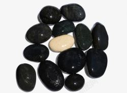 黑色石头围绕白色石头素材
