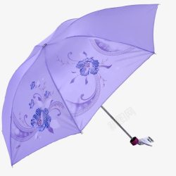 防晒防紫外线小黑伞防风折叠天堂伞高清图片