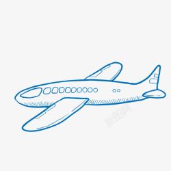 旅游携程手绘卡通小飞机高清图片