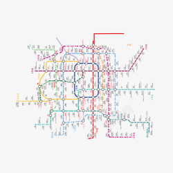 规划路线图北京详细地铁规划线路图矢量图高清图片