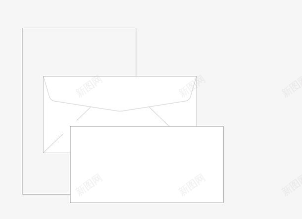 国内信封信笺手绘图png免抠素材_新图网 https://ixintu.com 信封信笺 国内 手绘 白色