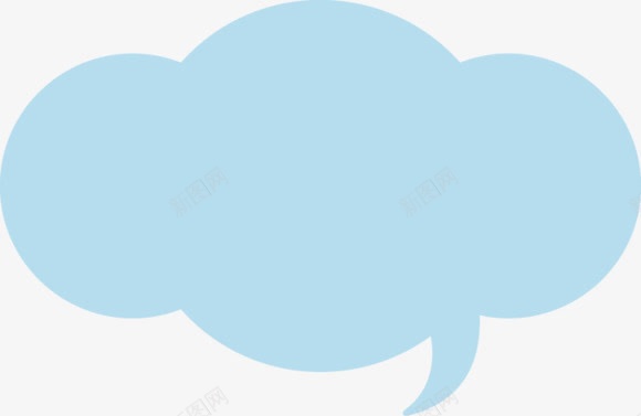 卡通蓝色云朵卡通对话框联想png免抠素材_新图网 https://ixintu.com 云朵 卡通 对话框 联想 蓝色