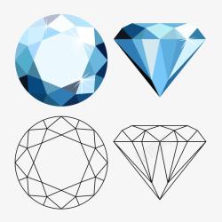 蓝色水弹钻石钻石高清图片