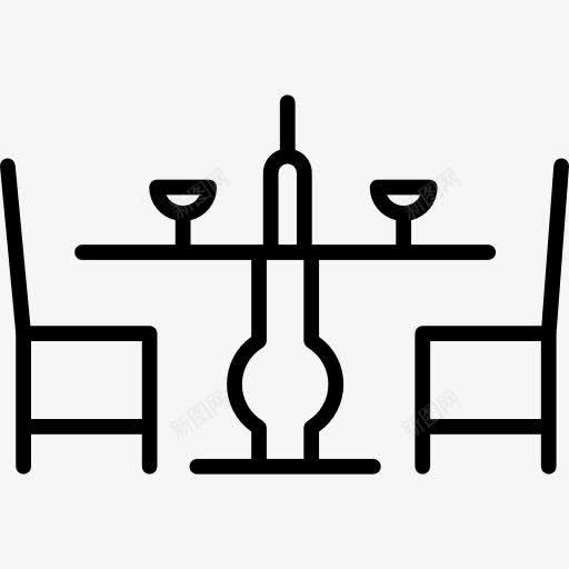 餐厅的桌上图标png_新图网 https://ixintu.com 家具 晚餐 杯子 桌子 椅子 瓶