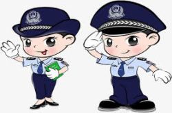 男警女警察卡通警察高清图片