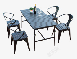 铁艺茶几室外桌椅组合套件高清图片