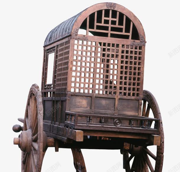 木头马车png免抠素材_新图网 https://ixintu.com 创意 古代 木制品 窗格 车轮