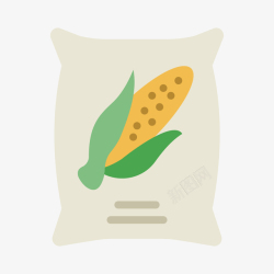 灰色袋子灰色圆角玉米饲料矢量图高清图片