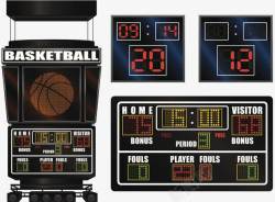篮球比赛记分篮球信息计分板高清图片