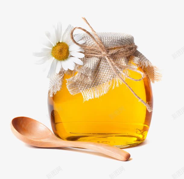 蜂蜜罐png免抠素材_新图网 https://ixintu.com 勺子 玻璃罐 蜂蜜 蜜糖罐 食品 鲜花