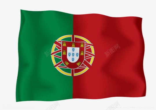 无杆葡萄牙飘扬旗帜图标图标