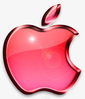 粉红色苹果logo图标图标
