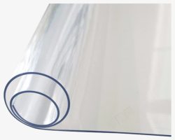 PVC材质茶几磨边PVC磨砂透明软玻璃桌布高清图片