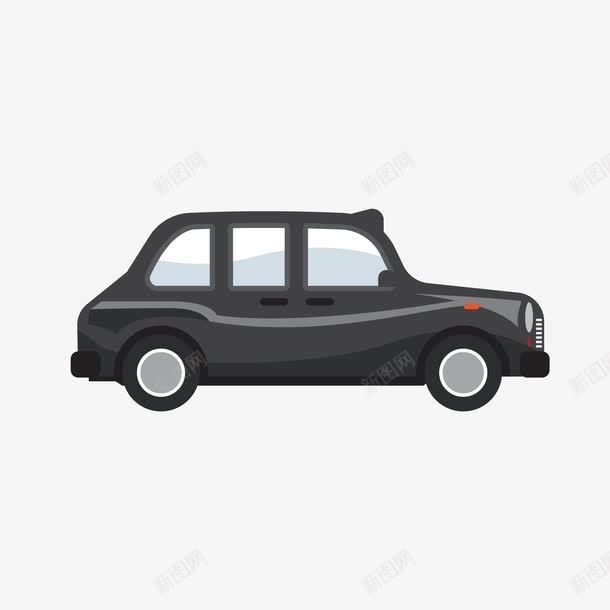 黑色小轿车png免抠素材_新图网 https://ixintu.com 卡通骑车 复古汽车 小轿车 私家车 黑色汽车