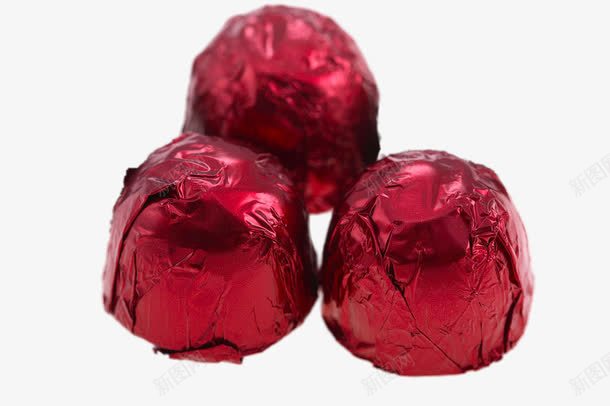 红色锡纸包裹的巧克力png免抠素材_新图网 https://ixintu.com 巧克力 礼物 红色 零食