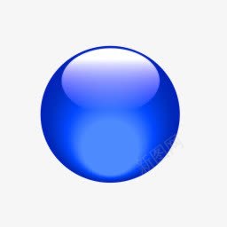 蓝色立体水晶球png免抠素材_新图网 https://ixintu.com 圆形 球 立体 蓝色