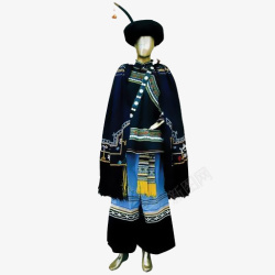 民族特色彝族男士服装素材