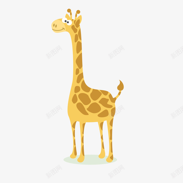 卡通长颈鹿动物png免抠素材_新图网 https://ixintu.com 动物园 动物设计 卡通 森林 长颈鹿 黄色